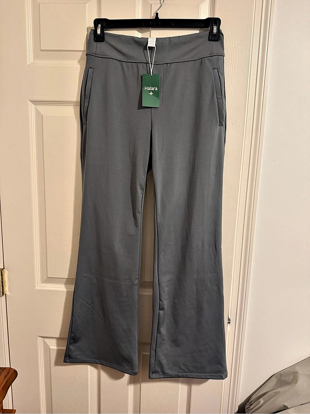 Halara Flex High Waisted Pocket Wide Leg Work Pants Gray